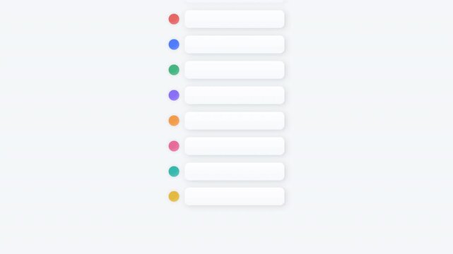 Minimal animated group chat interface showing colorful avatar message bubbles continuously entering from below and flowing upward in a seamless communication loop. No text, suitable for digital commun