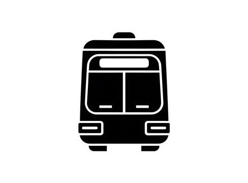 Black And White Bus Front Design Graphic Icon High Resolution Picture