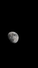 Gibbous Moon in Black Night Sky © Kevin Daugherty