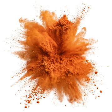 Cloud of fine dust from a powder explosion burst during an experiment in a lab setting