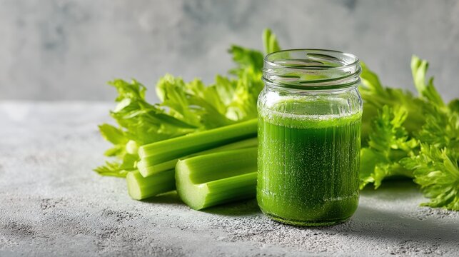 Fresh celery juice is ready