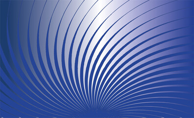 Naklejka premium Abstract blue sunburst background with curved rays. Dynamic radial gradient pattern. Modern geometric vector illustration for corporate backdrop.