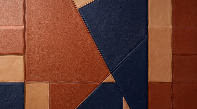 Geometric Leather Wall Panels in Modern Interior Design