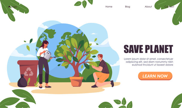 Save Planet Environmental Protection Landing Page