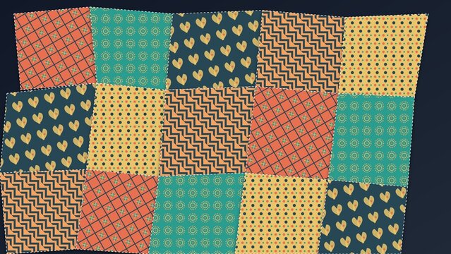 Boho Chic Quilt Pattern with Vibrant Geometric Patchwork
