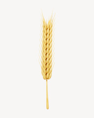 Obraz premium 3D wheat branch, element illustration