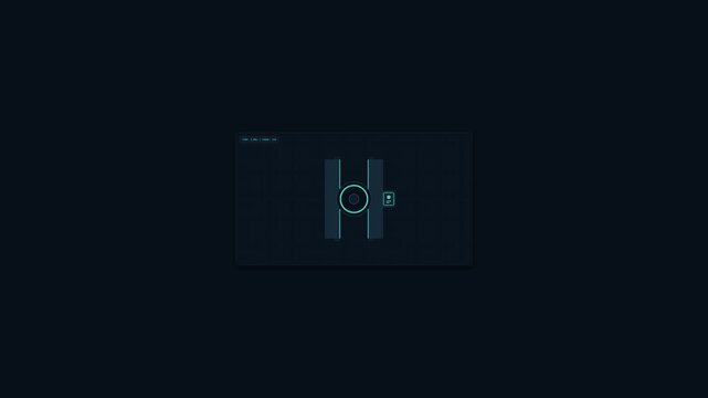 Premium cybersecurity animation visualizing the Zero Trust model of Request, Verify, Authenticate, and Grant Access with a segmented circular verification mechanism.