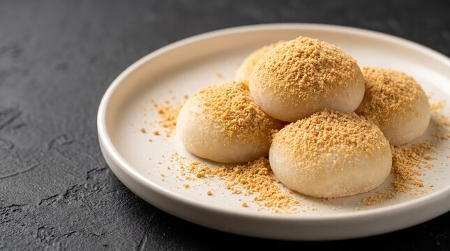 Peanut Powdered Mochi, Dessert, Asian Dessert