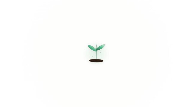Green Sprout Growing in Soil, Symbolizing Growth, New Life, and Organic Development