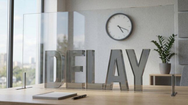 Delay Concept for Time Management Productivity Scheduling Business Planning and Decision Making
