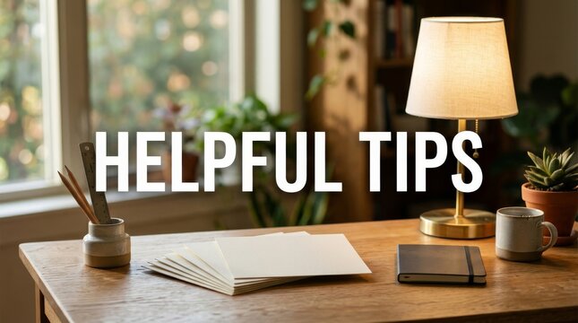 Helpful Tips Business Advice Productivity Organization Education and Professional Development Concept
