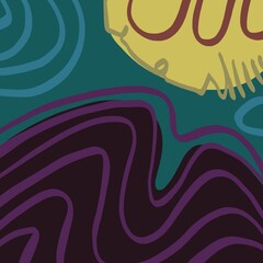 Abstract image for printing. Picture for modern interiors. The picture is painted by hand on a tablet. © neurostructure