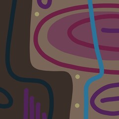 Abstract image for printing. Picture for modern interiors. The picture is painted by hand on a tablet. © neurostructure
