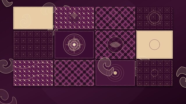Boho Chic Quilt Background with Paisley and Plaid Patches