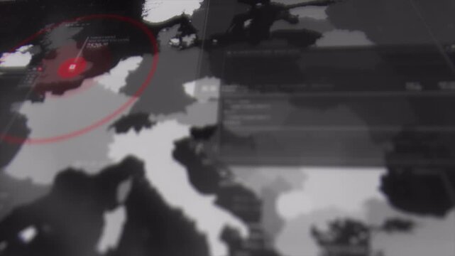 Historical World War Two Map Depicting Military Movements Across Europe.