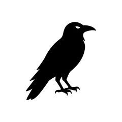 Fototapeta premium Halloween Crow Silhouette Icon
