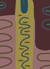Abstract image for printing. Picture for modern interiors. The picture is painted by hand on a tablet. © neurostructure