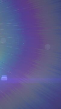 Animation of light trails and spots over black background