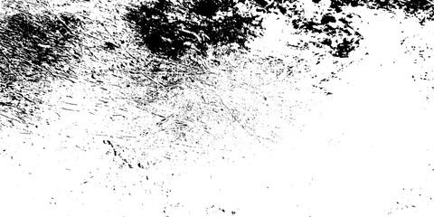 Fototapeta premium Monochrome texture composed of irregular graphic elements. Distressed uneven grunge background. Abstract vector illustration. Overlay for interesting effect and depth. Isolated on white background.