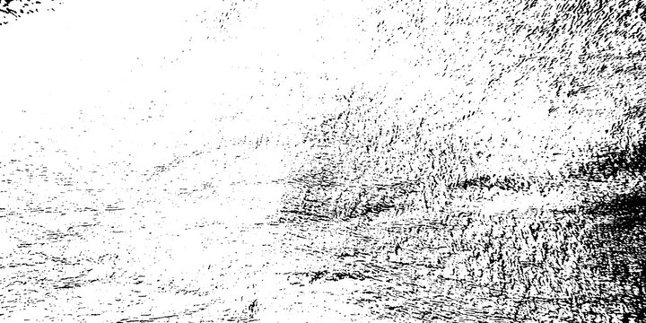 Monochrome texture composed of irregular graphic elements. Distressed uneven grunge background. Abstract vector illustration. Overlay for interesting effect and depth. Isolated on white background.