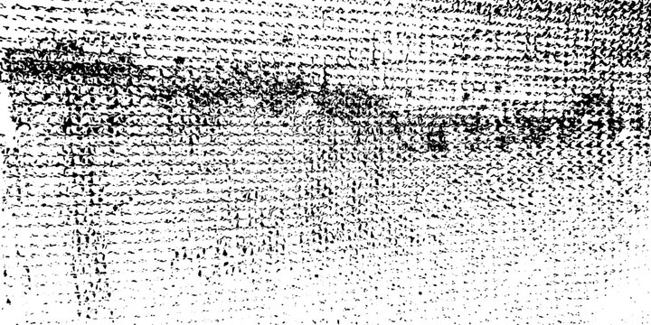 Monochrome texture composed of irregular graphic elements. Distressed uneven grunge background. Abstract vector illustration. Overlay for interesting effect and depth. Isolated on white background.