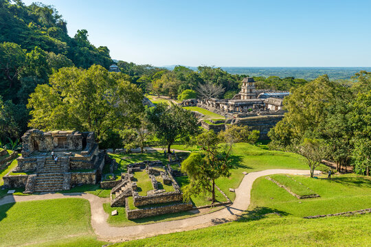 Cityscape of Palenque, Chiapas, Mexico.