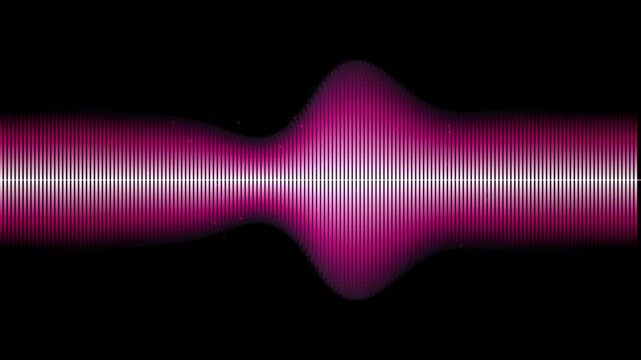 Dynamic pink audio waveform visualization pulsing sound frequency background