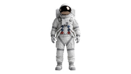 White astronaut suit with reflective helmet, isolated on transparent background © Miguel