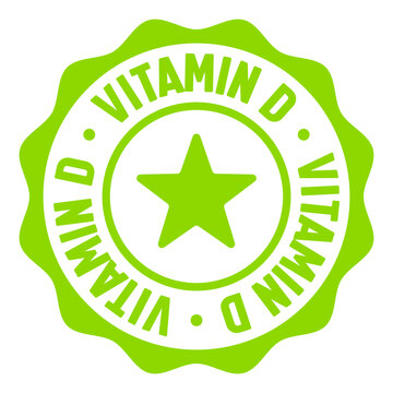 vitamin d seal badge. vitamin d label sticker. Vector sign