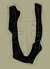Abstract image for printing. Picture for modern interiors. The picture is painted by hand on a tablet. © neurostructure