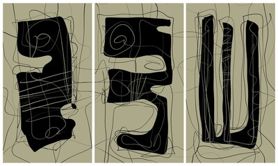 Abstract image for printing. Picture for modern interiors. The picture is painted by hand on a tablet. © neurostructure