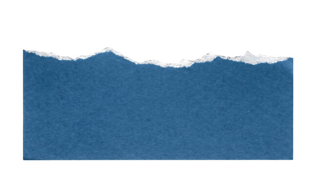 Blue ripped paper edge with torn texture