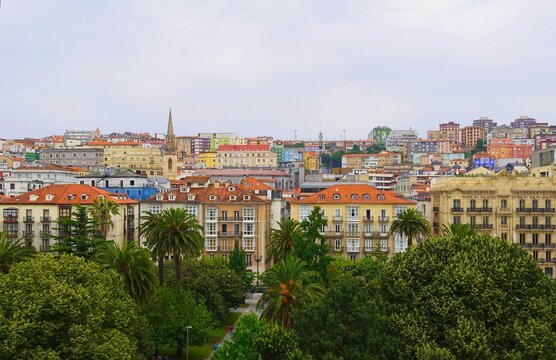 Panoramic view of the city of Santander, in Spain