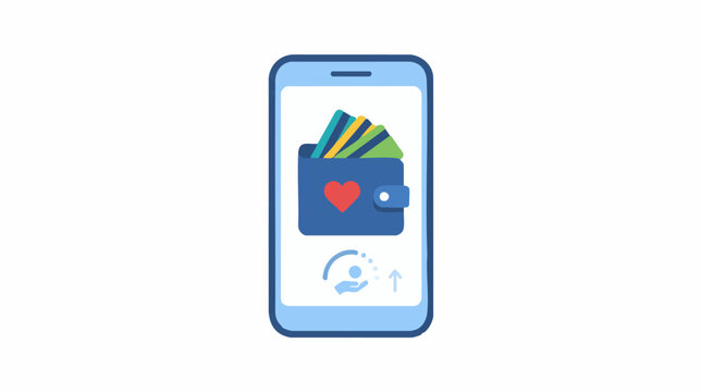 Mobile wallet app concept showing secure payment, online banking, and digital finance management