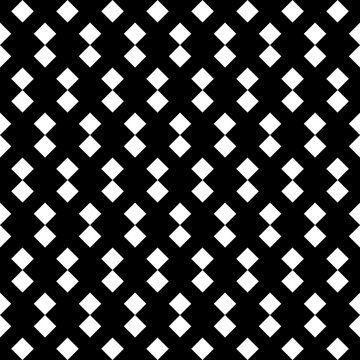 Seamless pattern with geometric motifs in black and white