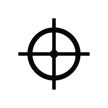 Registration mark silhouette icon vector flat design.