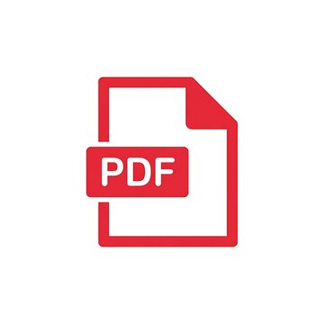 Red pdf document file icon for digital business design