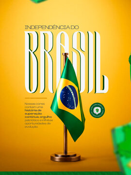 Dia da Independ&ecirc;ncia do Brasil Post Card Insta Template Banner