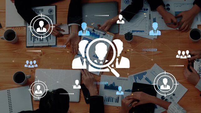 Business Team Collaboration with Analytics, Data Charts, and Target Icons Representing Research and Evaluation in a Modern Office Environment. Entropy.