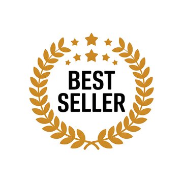 Best seller golden laurel wreath emblem with stars