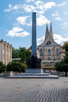 Podskal&iacute; area in Prague along the Vltava River, near Jirasek and Railway bridges, documenting the contemporary cityscape of a historic riverside settlement.