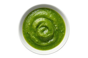 Obraz premium Fresh Green Puree in Round Bowl