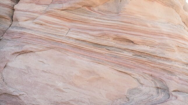 Natural sandstone rock texture with beautiful colorful layers and wavy patterns in a desert canyon landscape background