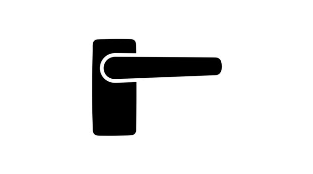 Door handle icon vector illustration isolated on a white background
