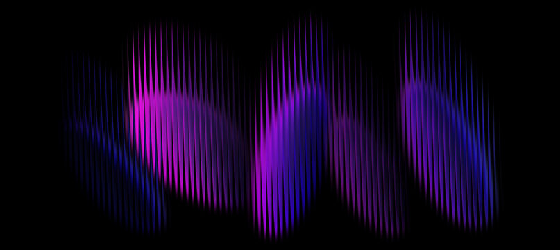 Glass gradient background, abstract digital art with vibrant purple and blue vertical lines