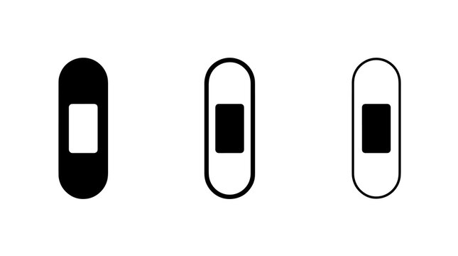 Adhesive bandage icons set vector illustration for medical designs and UI