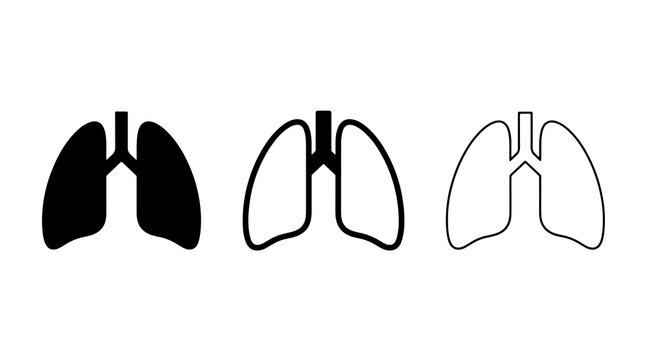 Lungs icon set vector illustration design for medical and health concepts