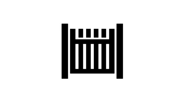 Gate icon symbol graphic vector illustration design isolated on background