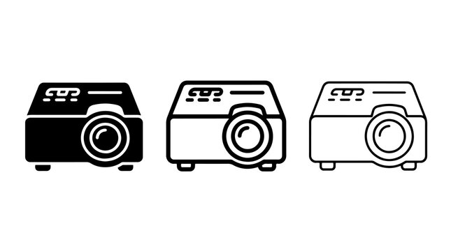 Projector icon set vector illustration vector graphic symbol design element