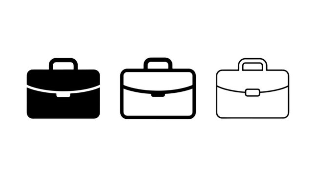 Briefcase icons set vector illustration isolated on white background